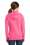 port & company lpc78zh ladies core fleece full-zip hooded sweatshirt Back Thumbnail