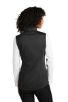 port authority l906 ladies collective smooth fleece vest Back Thumbnail