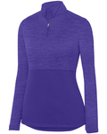 Augusta Sportswear 2909 Ladies Shadow Tonal Heather 1/4 Zip Pullover Front Thumbnail
