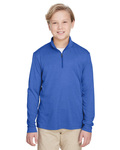 Team 365 TT31HY Youth Zone Sonic Heather Performance Quarter-Zip Front Thumbnail
