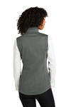 port authority l906 ladies collective smooth fleece vest Back Thumbnail
