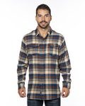 Burnside B8210 Men's Plaid Flannel Shirt Front Thumbnail