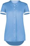 Augusta Sportswear AS6919 Ladies Cutter+ Full Button Softball Jersey Front Thumbnail