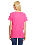 hanes 42vt ladies' x-temp® triblend v-neck t-shirt Back Thumbnail