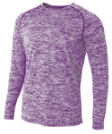 a4 n3305 adult space dye long sleeve raglan t-shirt Front Thumbnail