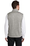 port authority f236 sweater fleece vest Back Thumbnail