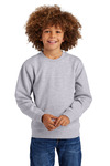 district dt6104y youth v.i.t. ™ fleece crew Front Thumbnail