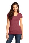 District DT6501 Juniors Very Important Tee ® V-Neck Front Thumbnail