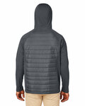 CORE365 CE808 Unisex Techno Lite Hybrid Hooded Jacket Back Thumbnail