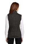 port authority l236 ladies sweater fleece vest Back Thumbnail