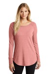 district dt132l women's perfect tri ® long sleeve tunic tee Front Thumbnail