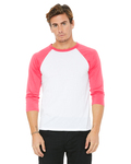 Bella + Canvas 3200 Unisex 3/4-Sleeve Baseball T-Shirt Front Thumbnail