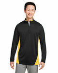 harriton m786 men's flash snag protection plus il colorblock quarter-zip Front Thumbnail