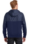 sport-tek jst50 embossed hybrid full-zip hooded jacket Back Thumbnail