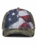 outdoor cap sus100 camo with flag sublimated front panels cap Front Thumbnail