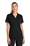sport-tek lst444 women's club colorblock polo Front Thumbnail