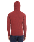 Threadfast Apparel 302Z Unisex Triblend Full-Zip Light Hoodie Back Thumbnail