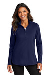 port authority lk880 ladies c-free ® double knit 1/4-zip Front Thumbnail