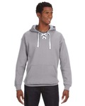 J America JA8830 Adult Sport Lace Hooded Sweatshirt Front Thumbnail