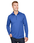 Team 365 TT31H Men's Zone Sonic Heather Performance Quarter-Zip Front Thumbnail