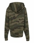 independent trading co. ss4001y youth midweight hooded sweatshirt Back Thumbnail