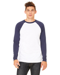 bella + canvas 3000c men's jersey long-sleeve baseball t-shirt Front Thumbnail