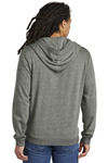 district dt1302 perfect tri ® fleece full-zip hoodie Back Thumbnail