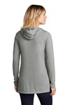 sport-tek lst406 ladies posicharge ® tri-blend wicking long sleeve hoodie Back Thumbnail