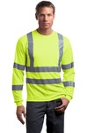 cornerstone cs409 ansi 107 class 3 long sleeve snag-resistant reflective t-shirt Front Thumbnail