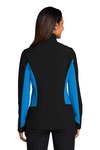 Port Authority L318 Ladies Core Colorblock Soft Shell Jacket Back Thumbnail