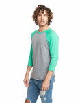 Next Level 6051 Unisex Tri-Blend 3/4-Sleeve Raglan T-Shirt Front Thumbnail