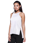 startee st1481 ladies' cvc side slit tank Front Thumbnail