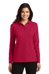 Port Authority L500LS Ladies Silk Touch™ Long Sleeve Polo Front Thumbnail