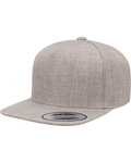 Yupoong YP5089 Adult 5-Panel Structured Flat Visor Classic Snapback Cap Front Thumbnail