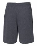 russell athletic 25843m essential jersey cotton 10" shorts with pockets Back Thumbnail