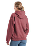 berne wsp418 ladies' heritage zippered pocket hooded pullover sweatshirt Back Thumbnail