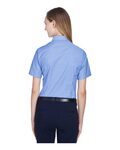 Harriton M600SW Women's Stain-Release Short Sleeve Oxford Shirt Back Thumbnail