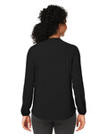 devon & jones dp122w ladies' raleigh half-placket knit top Back Thumbnail