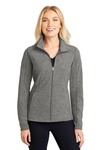 Port Authority L235 Ladies Heather Microfleece Full-Zip Jacket Front Thumbnail