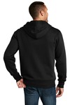district dt1103 perfect weight ® fleece full-zip hoodie Back Thumbnail