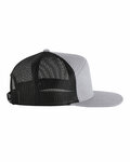 pacific headwear p710 heather 6-panel arch trucker snapback cap Side Thumbnail