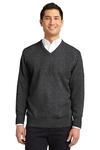 port authority sw300 value v-neck sweater Front Thumbnail