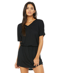 bella + canvas 8812 ladies' flowy v-neck dress Front Thumbnail