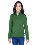 Devon & Jones DG798W Ladies' Newbury Mélange Fleece Quarter-Zip Back Thumbnail