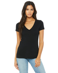 Bella + Canvas B6035 Ladies' Jersey Short-Sleeve Deep V-Neck T-Shirt Front Thumbnail