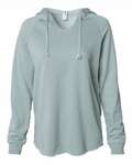 independent trading co. prm2500 women’s lightweight california wave wash hooded sweatshirt Front Thumbnail
