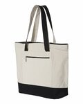 q-tees q1300 19l zippered tote Side Thumbnail