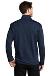 port authority f905 collective striated fleece jacket Back Thumbnail