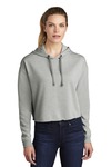 Sport-Tek LST298 Ladies PosiCharge ® Tri-Blend Wicking Fleece Crop Hooded Pullover Front Thumbnail