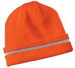 cornerstone cs800 enhanced visibility beanie with reflective stripe Front Thumbnail